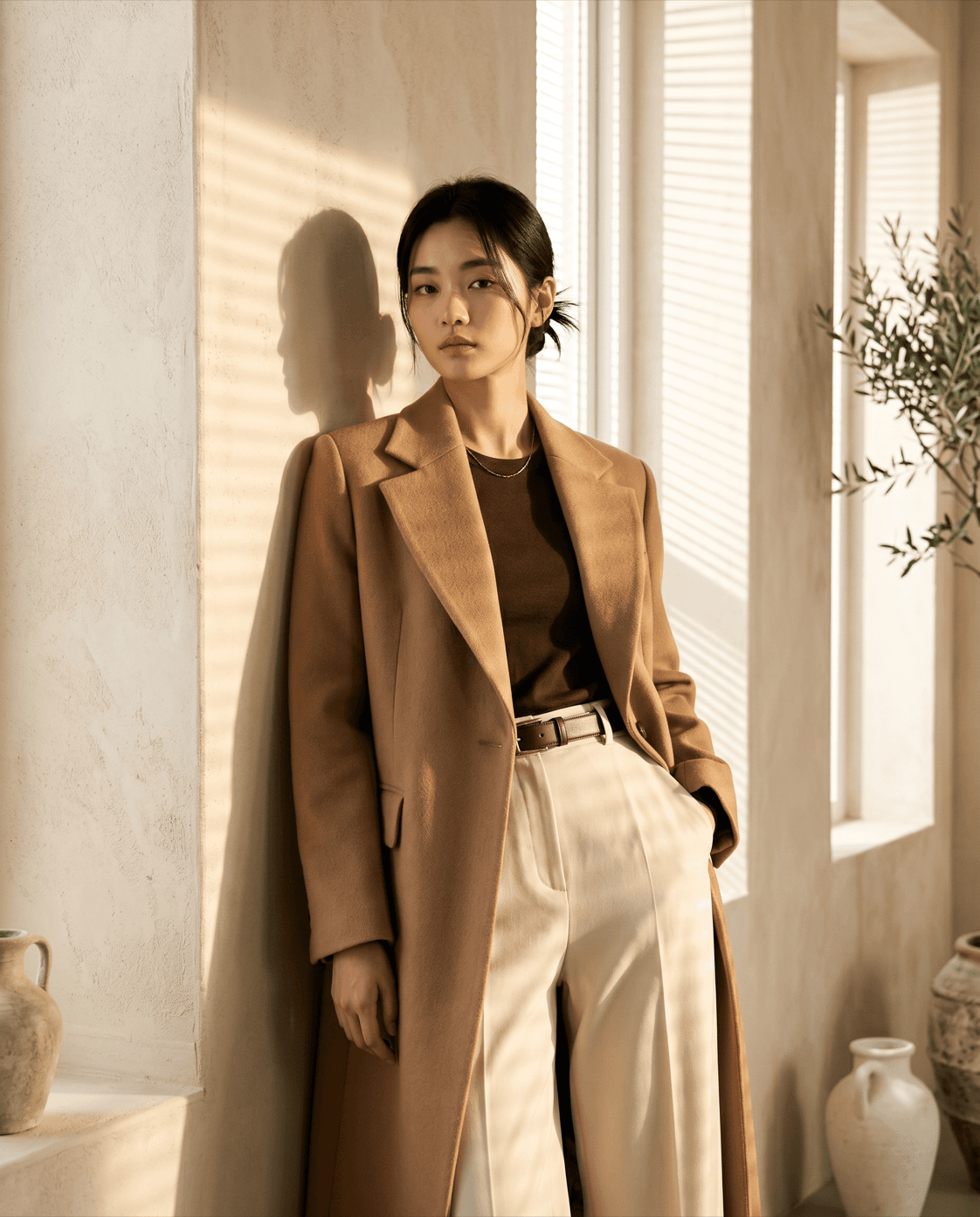 Editorial campaign in warm golden-hour light